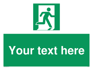 Custom Emergency Exit Right Sign 