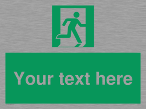 Custom Emergency Exit Right Sign