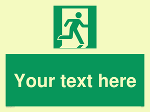 Custom Emergency Exit Right Sign