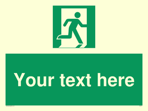 Custom Emergency Exit Right Sign