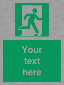 Custom Emergency Exit Right Sign
