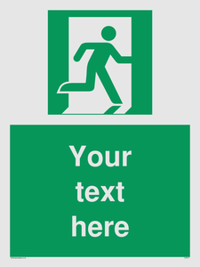 Custom Emergency Exit Right Sign