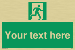 Custom Emergency Exit Right Sign