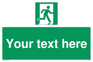 Custom Emergency Exit Right Sign 