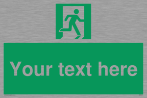 Custom Emergency Exit Right Sign