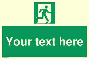 Custom Emergency Exit Right Sign