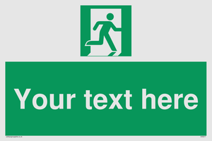 Custom Emergency Exit Right Sign