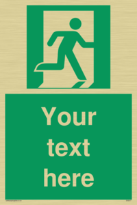 Custom Emergency Exit Right Sign