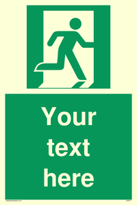 Custom Emergency Exit Right Sign