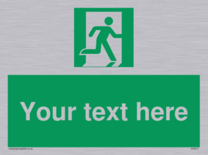 Custom Emergency Exit Right Sign