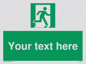 Custom Emergency Exit Right Sign