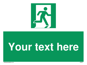 Custom Emergency Exit Right Sign 