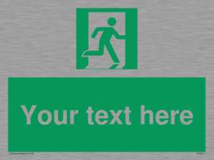 Custom Emergency Exit Right Sign