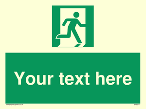 Custom Emergency Exit Right Sign