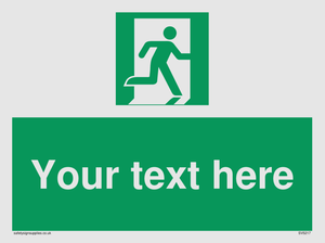 Custom Emergency Exit Right Sign