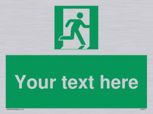 Custom Emergency Exit Right Sign