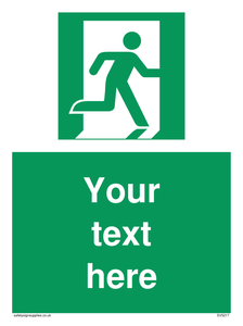 Custom Emergency Exit Right Sign