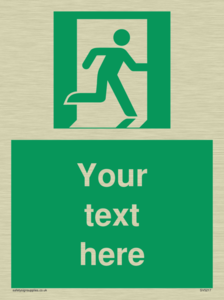 Custom Emergency Exit Right Sign