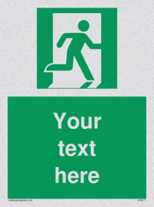 Custom Emergency Exit Right Sign