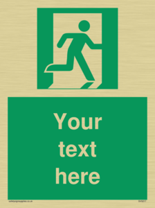 Custom Emergency Exit Right Sign