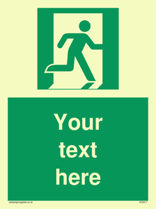 Custom Emergency Exit Right Sign