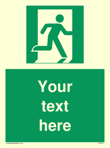 Custom Emergency Exit Right Sign