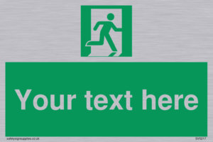 Custom Emergency Exit Right Sign
