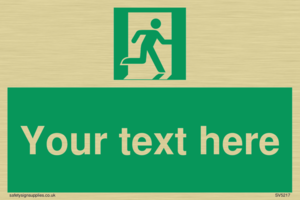 Custom Emergency Exit Right Sign