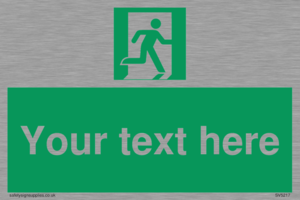 Custom Emergency Exit Right Sign