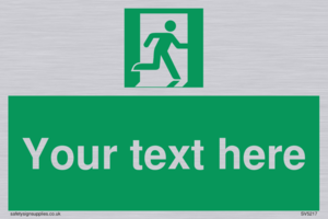 Custom Emergency Exit Right Sign