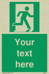 Custom Emergency Exit Right Sign