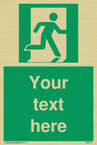 Custom Emergency Exit Right Sign