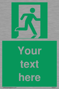 Custom Emergency Exit Right Sign