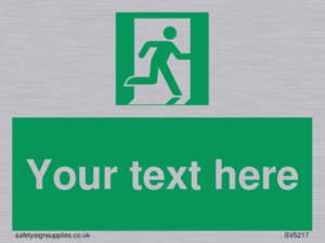 Custom Emergency Exit Right Sign