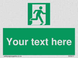 Custom Emergency Exit Right Sign