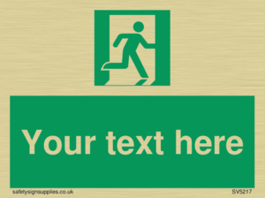 Custom Emergency Exit Right Sign