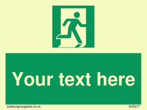 Custom Emergency Exit Right Sign