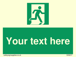 Custom Emergency Exit Right Sign