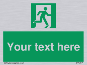 Custom Emergency Exit Right Sign