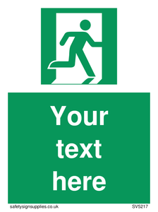 Custom Emergency Exit Right Sign