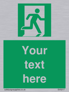 Custom Emergency Exit Right Sign