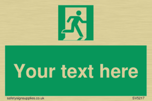 Custom Emergency Exit Right Sign