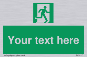 Custom Emergency Exit Right Sign