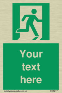 Custom Emergency Exit Right Sign