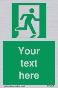 Custom Emergency Exit Right Sign
