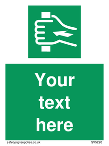 Custom Push Bar Sign