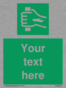 Custom Push Bar Sign