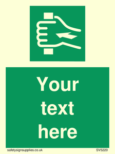 Custom Push Bar Sign