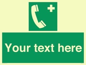 Custom Emergency Telephone sign