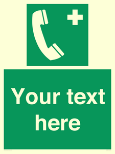 Custom Emergency Telephone sign